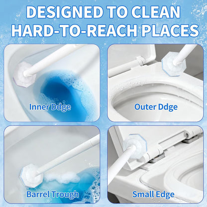 Toilet Bowl Wand Refills for Clorox, Toilet Cleaner Refills,100 Count | Compatible with Clorox Toilet System, Pre-Loaded Cleaner, 3-Layer Scrub Pads, 4X Cleaning Power , Lemon Lavender Scent