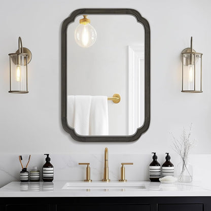 WallBeyond Full Length Mirror Wall Mounted 65"x22", Rustic Wooden Frame Floor Mirror, Large Full Body Mirror for Bedroom, Leaning or Hanging Against Wall, Natural