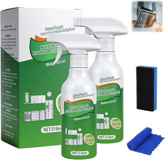 2Pcs Kitchen Cleaner Spray, Multi-Purpose Kitchen Cleaner, Heavy Duty Kitchen Oil Stains Spray for Kitchen, Household, Oven, Stove, Range Hood - 318ml