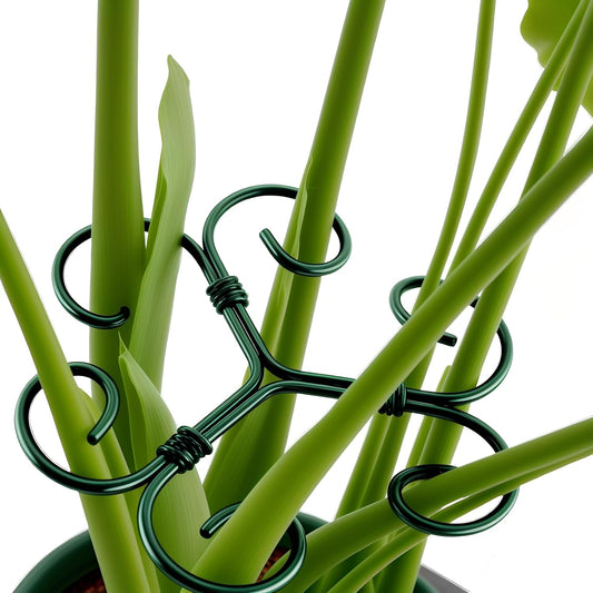 2Pack Green Iron Monstera Support,4.1 * 4.1IN Plant Support Stakes | for Indoor Plants,Durable Green Metal Plant Stem Supports-Easy Installation.