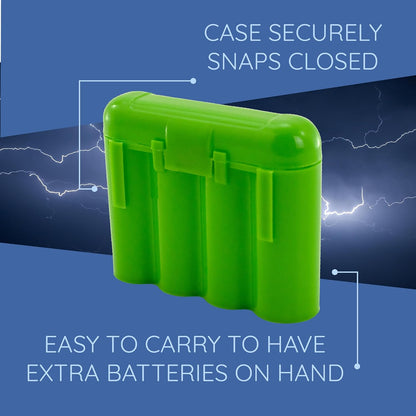 3 Pack AA / AAA / CR123A Green Battery Holder Storage Cases