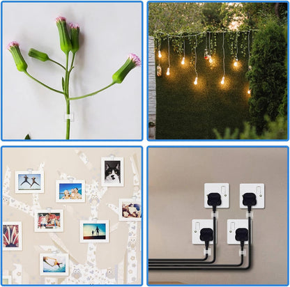 PETKNOWS 80PCS Adhesive Cable Clips Clear Light Strip Mounting Clips | Clear Acrylic, Desk Outdoor Wall, Organizing Wire Managing Cord, Self Adhesive Light Strip Mounting Clips