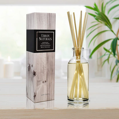 Urban Naturals Smoked Vanilla Reed Diffuser Set with Vanilla Bean, Sandalwood & Leather | Made in the USA - Colors A
