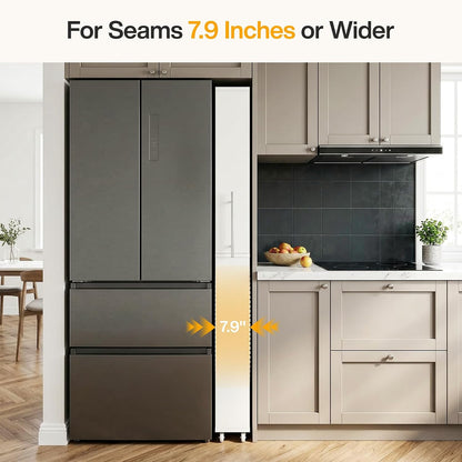 Tribesigns 73" Tall Slim Storage Cart on Wheels, 7-Tier Narrow Pantry Cabinet, Rolling Skinny Spice Rack Organizer Next to Fridge, Wooden Pull-Out Storage Shelf for Kitchen Small Spaces, White