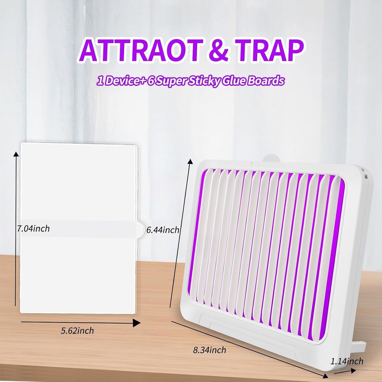 Fruit Fly Traps for Indoors - Indoor Fly Trap, Plug-in Bug Light Catcher with UV and Blue Light,Gnats, Mosquitoes, Flies, Moths,House Flies - Fly Traps Indoor for Home-400 Sq Ft of Protection
