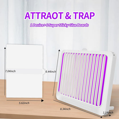 Fruit Fly Traps for Indoors - Indoor Fly Trap, Plug-in Bug Light Catcher with UV and Blue Light,Gnats, Mosquitoes, Flies, Moths,House Flies - Fly Traps Indoor for Home-400 Sq Ft of Protection
