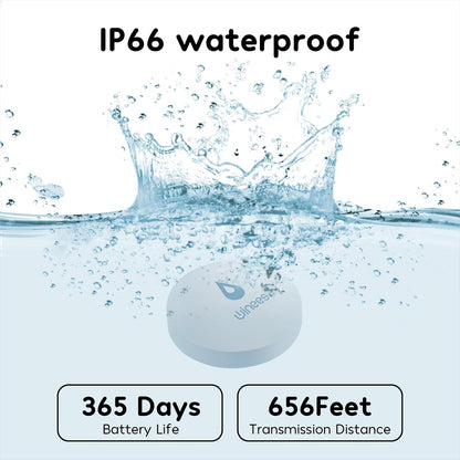 Winees WiFi Water Leak Detector for Home, 3 Pack Water Sensors with 100dB Adjustable Alarm, Leak Alert Email&SMS Notification, 200M Transmission for Basement, Bathroom, Laundry, IFTTT, 2.4G WiFi Only