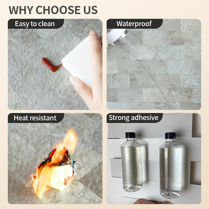 DICOFUN 10-Sheet Polished White Thick PVC Peel and Stick Backsplash, Ceramic Look Subway Tile White Kitchen Backsplash Peel and Stick Wall Tiles