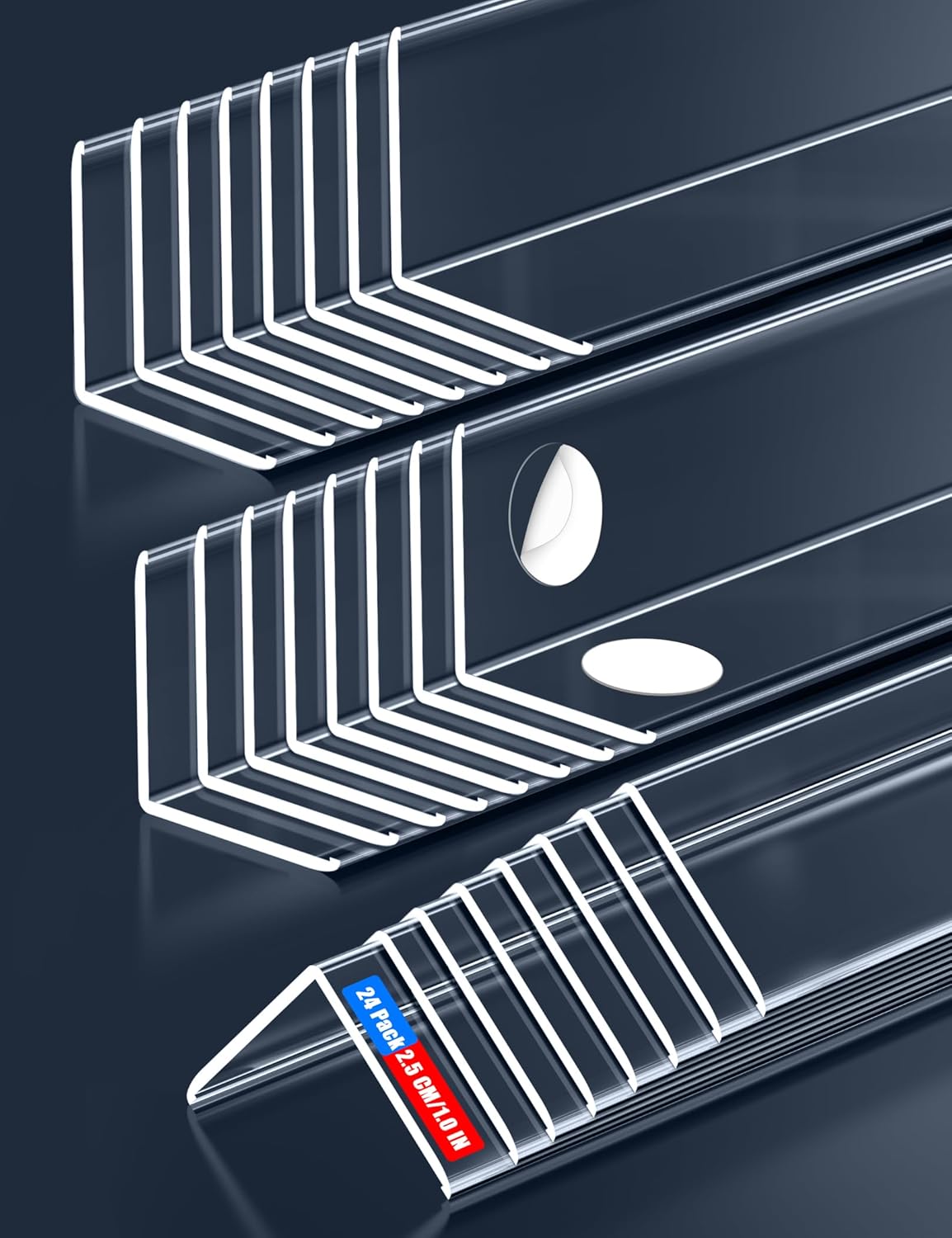 Wall Corner Protector, Walls Edge Protector，Self-Adhesive Wall Corner Guards,PVC Double Side Edge Protector， Furniture Stairs Guard (Gray 2PCS 90cm/35.4in)