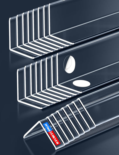 Wall Corner Protector, Walls Edge Protector，Self-Adhesive Wall Corner Guards,PVC Double Side Edge Protector， Furniture Stairs Guard (Gray 2PCS 90cm/35.4in)