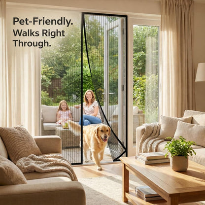 Premium Magnetic Screen Door, Heavy-Duty Reinforced Mesh, Ultra-Dense Weave, Smooth Auto-Close, Pets & Kids – Hands-Free, No-Gap Seal