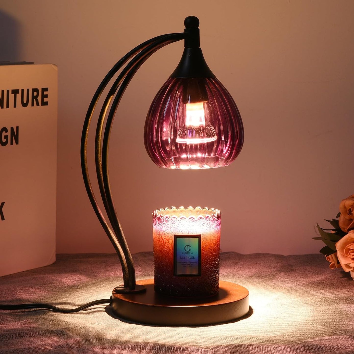 Candle Warmer Lamp with Timer Dimmer - Electric Light Wax Warmer for Jar Candles - Lamp with 2 Bulbs, Unique Birthday Gifts for Women Mom House Warming Gifts New Home Decor