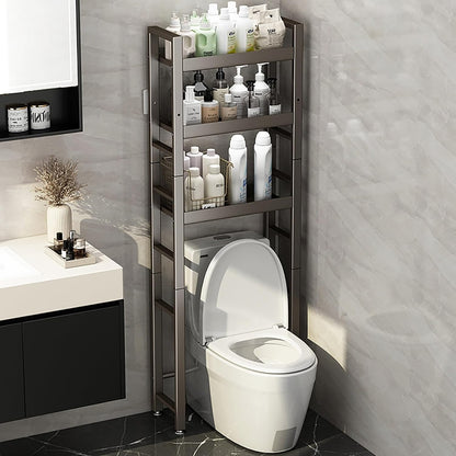 Toilet/Washing Machine Storage Rack,Over Washer And Dryer Shelves,Storage Rack Over Washing Machine Storage Unit,Laundry Room Storage And Organizer Standing Shelf,For Laundry Room Bathroom(White,59.8i