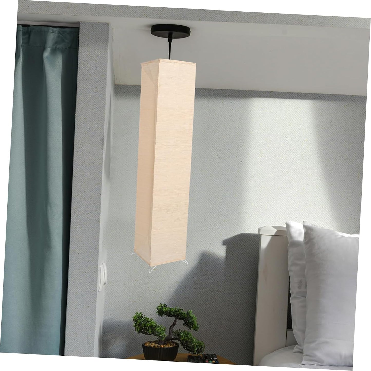 ABOOFAN Floor Lamp Shade Replacement – 49.21" Foldable Rice Paper Lampshade for Soft Light Diffusion & Easy Tool-Free Installation – for Living Room, Bedroom, Office
