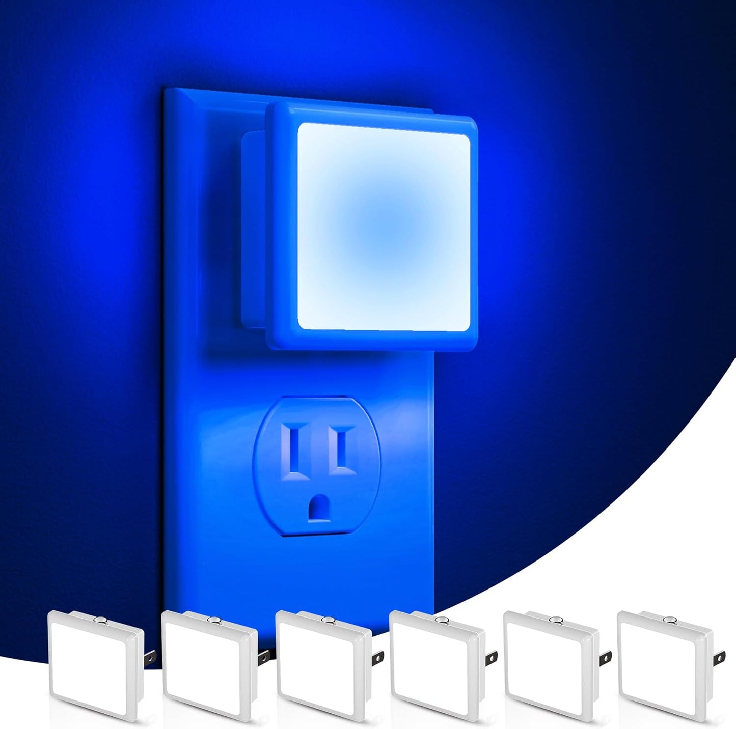 L LOHAS LED Night Light,Night Lights Plug into Wall, [6-Pack] Plug in Night Light, Dusk-to-Dawn Sensor, 3000K Soft White 0.3W Bright Nightlight Auto-On/Off for Adults Kids Bedroom Bathroom Hallway