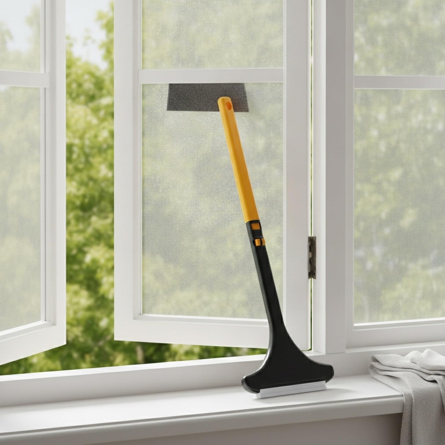 Versatile Double-Sided Screen & Glass Cleaning Brush, Multipurpose Mesh Tool for Fixed Windows, Durable PP Plastic