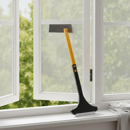 Clean Fixed Window Screens Without Removal: Double-Sided Mesh Brush Tool, Durable PP Plastic