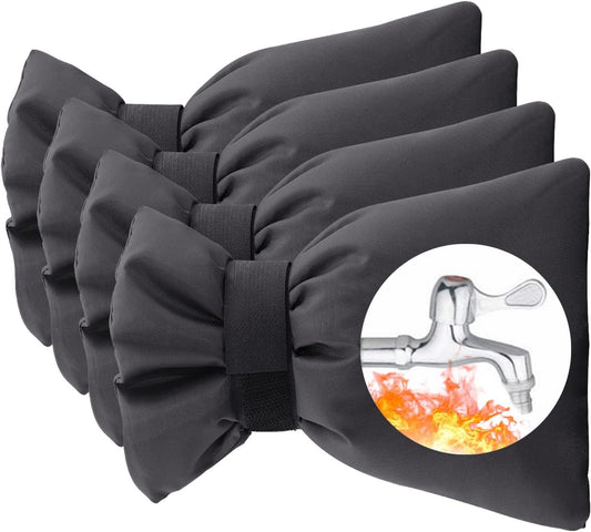 Outdoor Faucet Covers for Winter Freeze Protection, 4 Pack Thickened Insulation Outside Hose Bib Reusable Waterproof Anti-Freeze Tap Cover