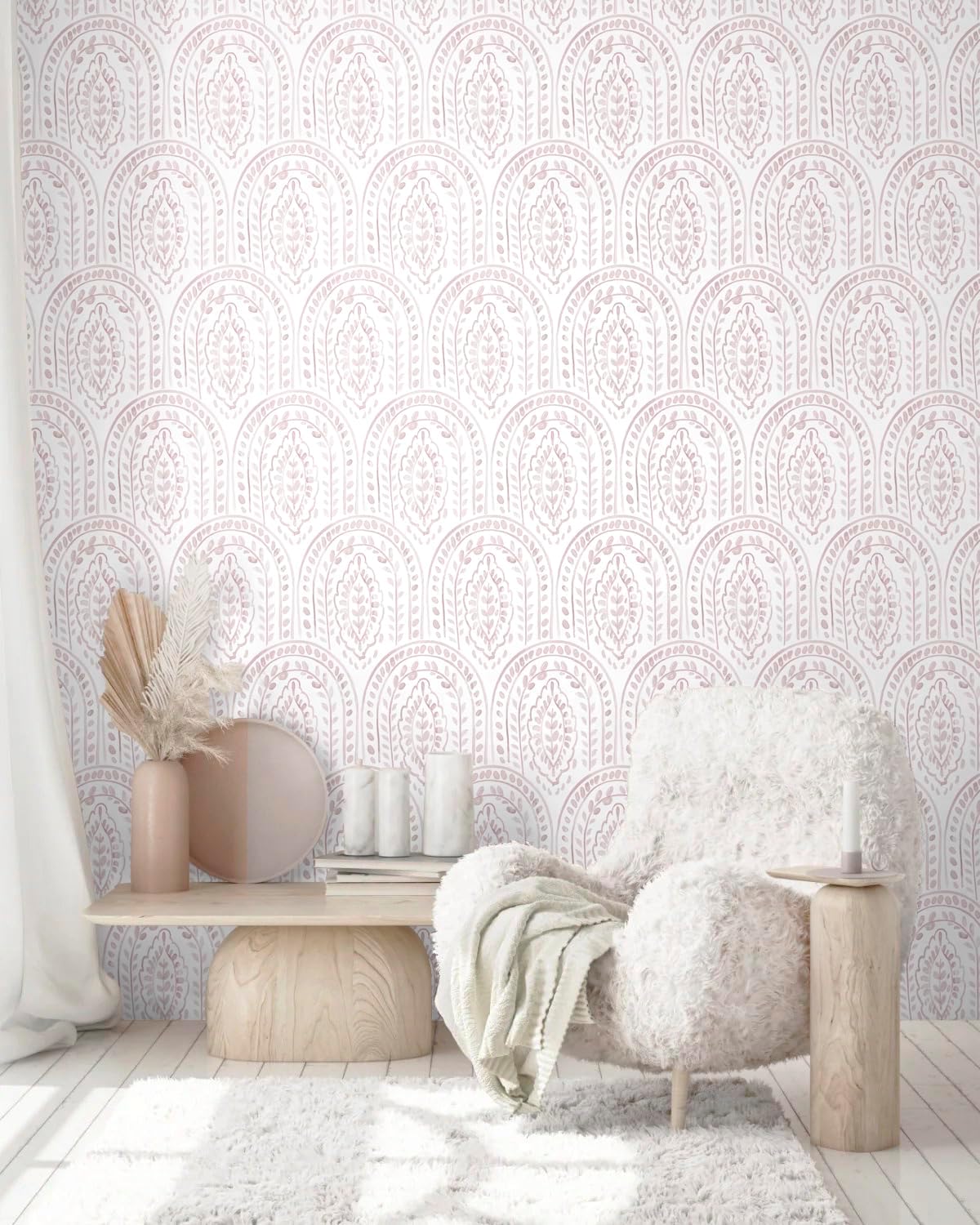 EeeComing Peel and Stick Wallpaper Boho Modern Wall Paper Peel and Stick Removable Contact Paper Self Adhesive Wallpapers for Bedroom and Bathroom Wallpaper Cabinet Shelf Liner Vinyl 118.1 "x17.3