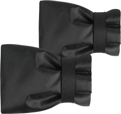 Outdoor Faucet Cover Socks for Winter Freeze Protection, 7.09" W x 9.06" H, Velcro Thickened Anti-Freeze Outdoor Tap Cover, Reusable Waterproof Insulated Spigot backflow Cover,Black, 2Pcs