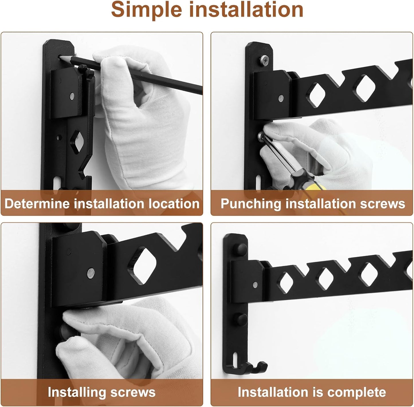 1Pcs Wall Mounted Clothes Drying Rack Aluminum Alloy Laundry Drying Rack with Screws 180°Adjustable Clothes Drying Hanger Rust Resistant Clothes Drying Organizer Rack for Home Dorm