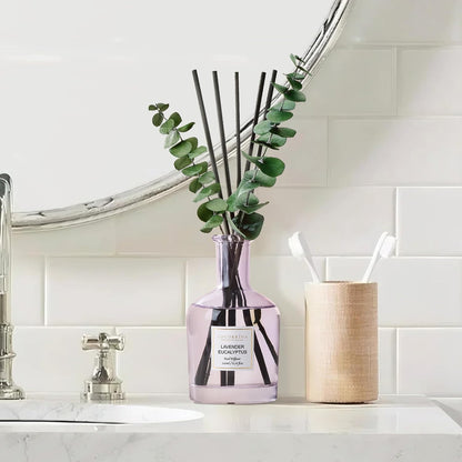 COCORRÍNA Wild Mint & Eucalyptus Reed Diffuser – 6.76 oz Essential Oil with 8 Reeds & Real Eucalyptus Sticks, Home Fragrance for Bedroom or Bathroom Décor