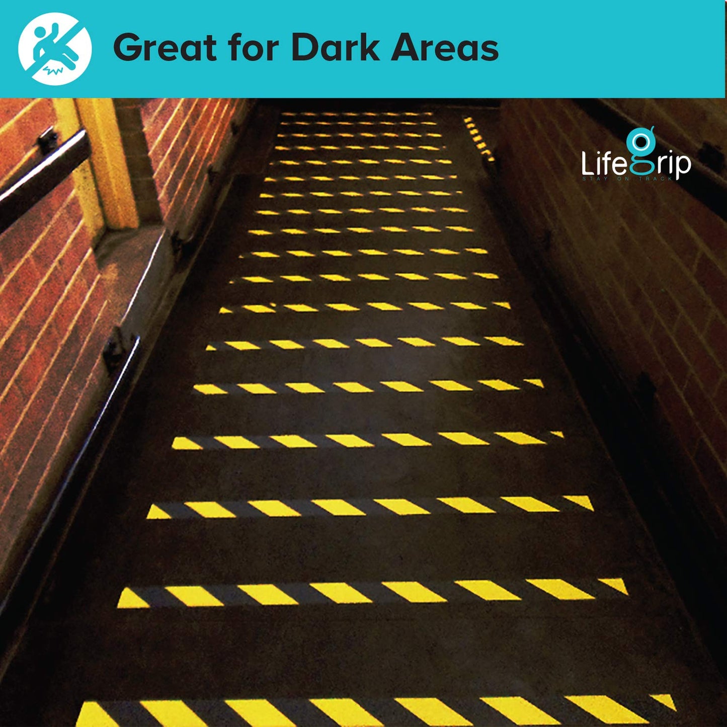 Lifegrip Anti Slip Tape, 4 Inch x 15 Foot Non-Slip Traction Grip Tape for Stairs, Waterproof Stair Treads Grip Non Slip, Non Skid Tape for Steps, Outdoor Black Grip Tape (4" X 15')