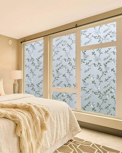 Frosted Glass Window Privacy Film Decorative with Tools, 2 Way Frosting Privacy Film for Glass Door, Static Cling Tint for Home Anti-UV, Covering Clings 23.6" by 77"