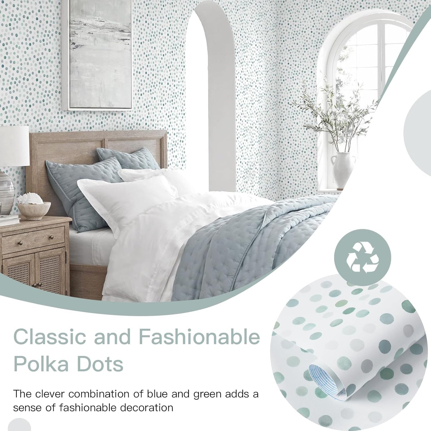 Dimoon 17.3" X 78.7" Peel and Stick Wallpaper Floral Contact Paper Boho Beige White Renter Friendly Natural Wall Paper Waterproof Removable Self Adhesive Wallpaper for Bedroom Livingroom Vinyl Roll
