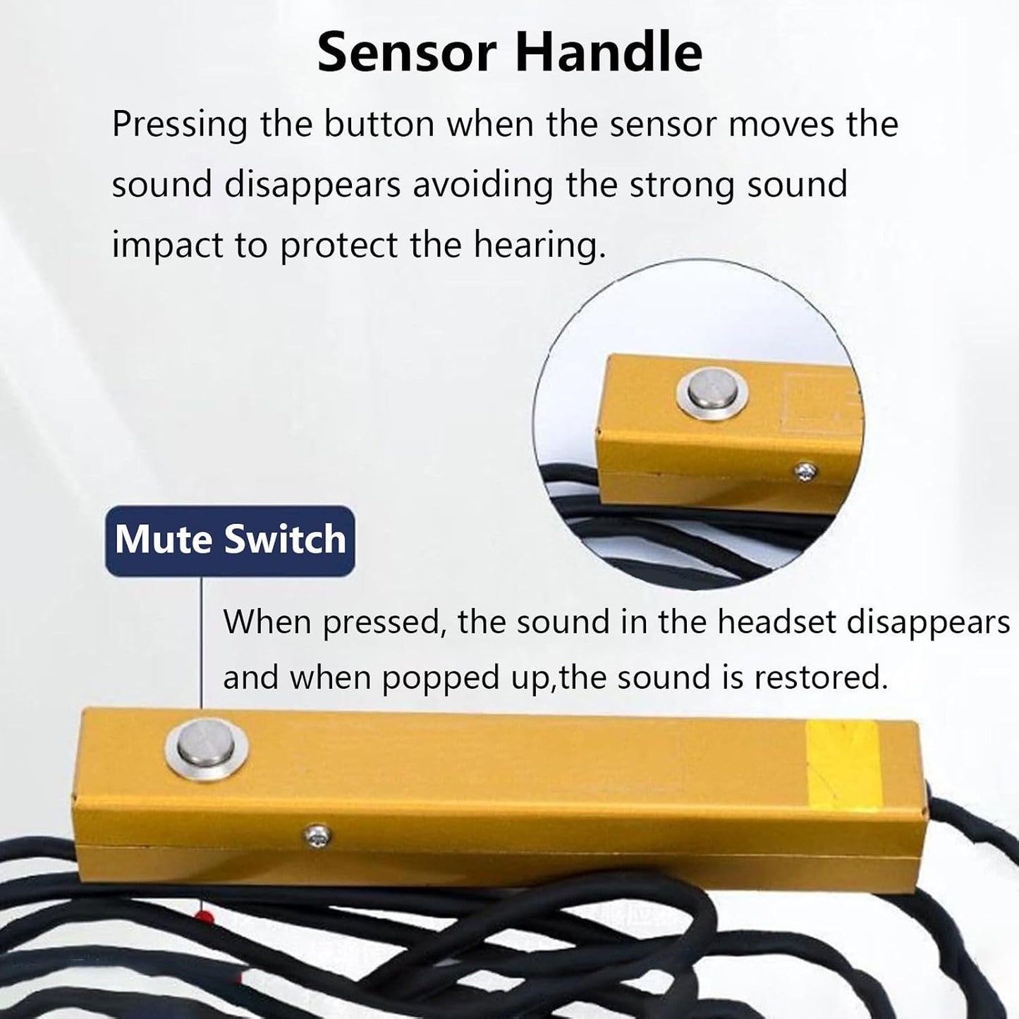 Underground Water Leak Detector, Water Pipe Leakage Monitor, Under Sink Sensor with Headset and Adjustable 4 Gears for Reducing Floor Heating Water Leakage Waste