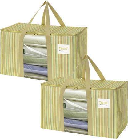 BALEINE 6-Pack Oversized Moving Bags with Reinforced Handles, Heavy-Duty Storage Tote for Clothes, Moving Supplies (Clear, 6-Pack)