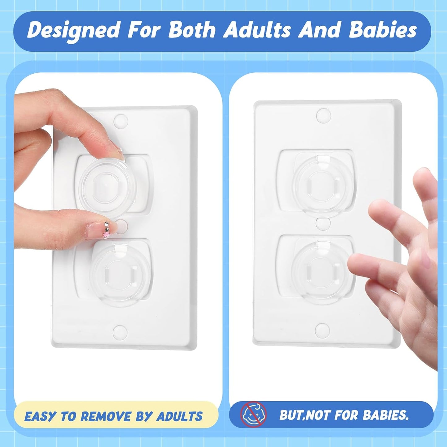 Thyle 200 Pcs Outlet Covers Bulk Child Baby Proofing Plug for Electrical Outlets Covers Easy Install Socket Sturdy Safe Secure Baby Proofing Kit for Home Office Bulk