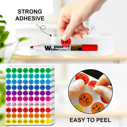 Misofuki 16 Rolls 960 Pcs 1"x4.5" Color Coded Moving Labels Stickers for Boxes with 4 Bedroom Labels - Can Stick on Furniture Directly, NOT Recommended for Rough Surfaces, Such as Carton