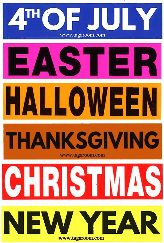 Tag-A-Room Holiday Color Coded Label Multi Pack (Multi Holiday)