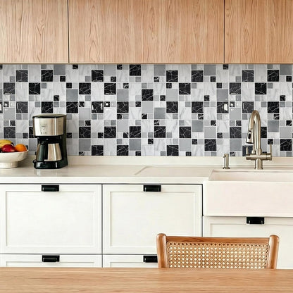 5 Sheets Peel and Stick Backsplash, Self Adhesive Wall Tiles, 3D Adhesive Tile Backsplash, 12"x12"Premium Self Adhesive Wall Tiles Peel and Stickfor Kitchen, Bathroom, RV(Spring Moss)