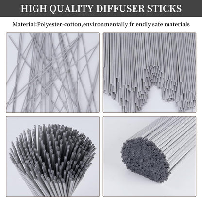 5 Mixed Colors 10inch Diffuser Replacement Sticks - 60Pcs Fiber Reed Fragrance Sticks Refill for Home and Bathroom - Rattan Essential Oil Sticks for Scented Diffuser