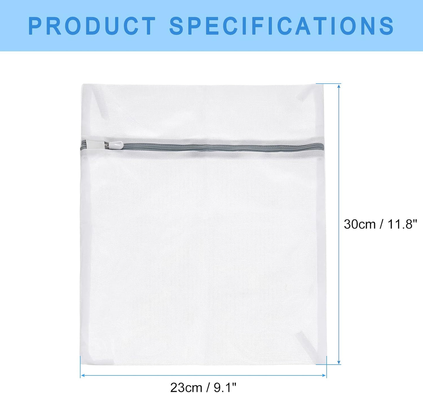 uxcell Mesh Laundry Bags, 5Pcs 9.1"x11.8" Mesh Wash Bag Fine Net Travel Storage Organize Bag with Zipper for Delicate Clothing Laundry Stocking, Pink