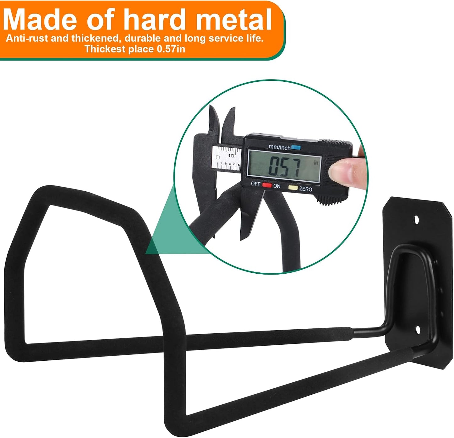 PeoMev Garden Hose Holder Wall Mount - Heavy Duty Water Hose Holders for Outside, Metal Hoses Hanger Sturdy Hose Reel Hooks for Garden