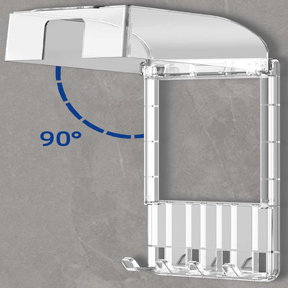 Weatherproof Outdoor Outlet Cover Box Waterproof Electrical Socket Protector Plug Cover Guard with Hook for Home, Bathroom,Outside(Transparent)