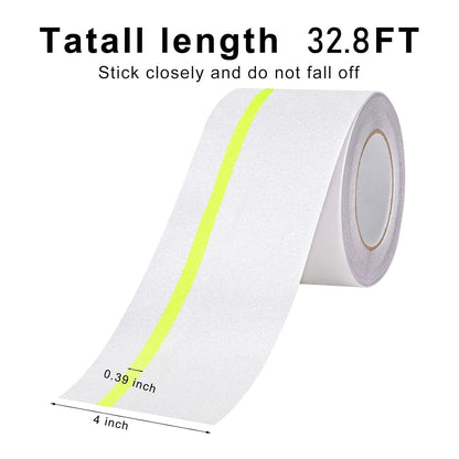 Qingluan Grip Tape, Heavy Duty Anti Slip Tape for Stairs Outdoor/Indoor Waterproof 4" x 33 ft, Safety Non-Slip Roll for Stair Step Traction Treads Stair Non Slip Strips Grey