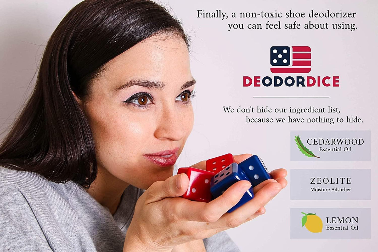 DeodorDice – Shoe Deodorizer – All Natural, Non Toxic Deodorizers, Sneaker Odor Eliminator Balls – Car Air Freshener With Zeolite For Shoes, Gym Bag, Locker, And Car – 6 Pack