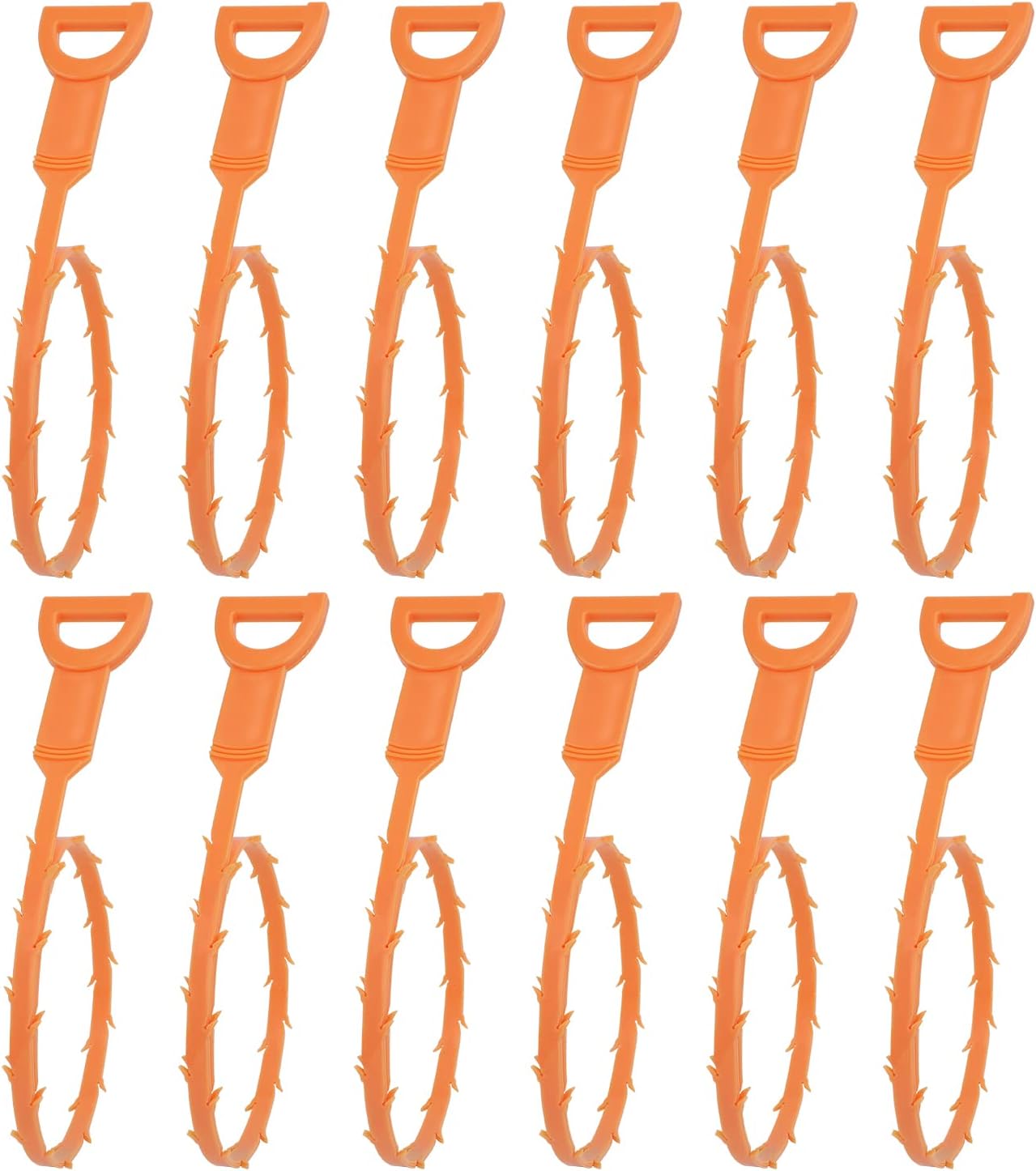 Amazon Basics Flexible Drain Clog Remover Snake Tool for Hair and Debris, Unclog Toilet, Sink, Shower, Bathtub, Sewer, 19.6-Inch, 12 Pack