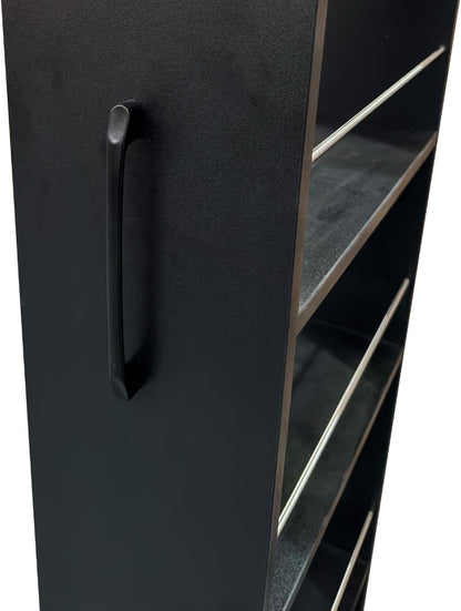 7 Tier Narrow Rolling Storage Cart - Slim Pull-Out for Next to Fridge, Wooden Multi-Functional Kitchen & Laundry Organizer with Open Shelves - Space-Saving Rolling Design, Fits Tight Spaces (White)