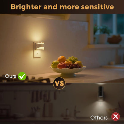 L LOHAS LED Night Light, Bubble Night Lights Plug into Wall,2 Pack 3000K/4000k/5000K Adjustable Color Temperature Night Light,Dimmable Nightlights with Dusk to Dawn Sensor for Rooms Bathroom Hallway