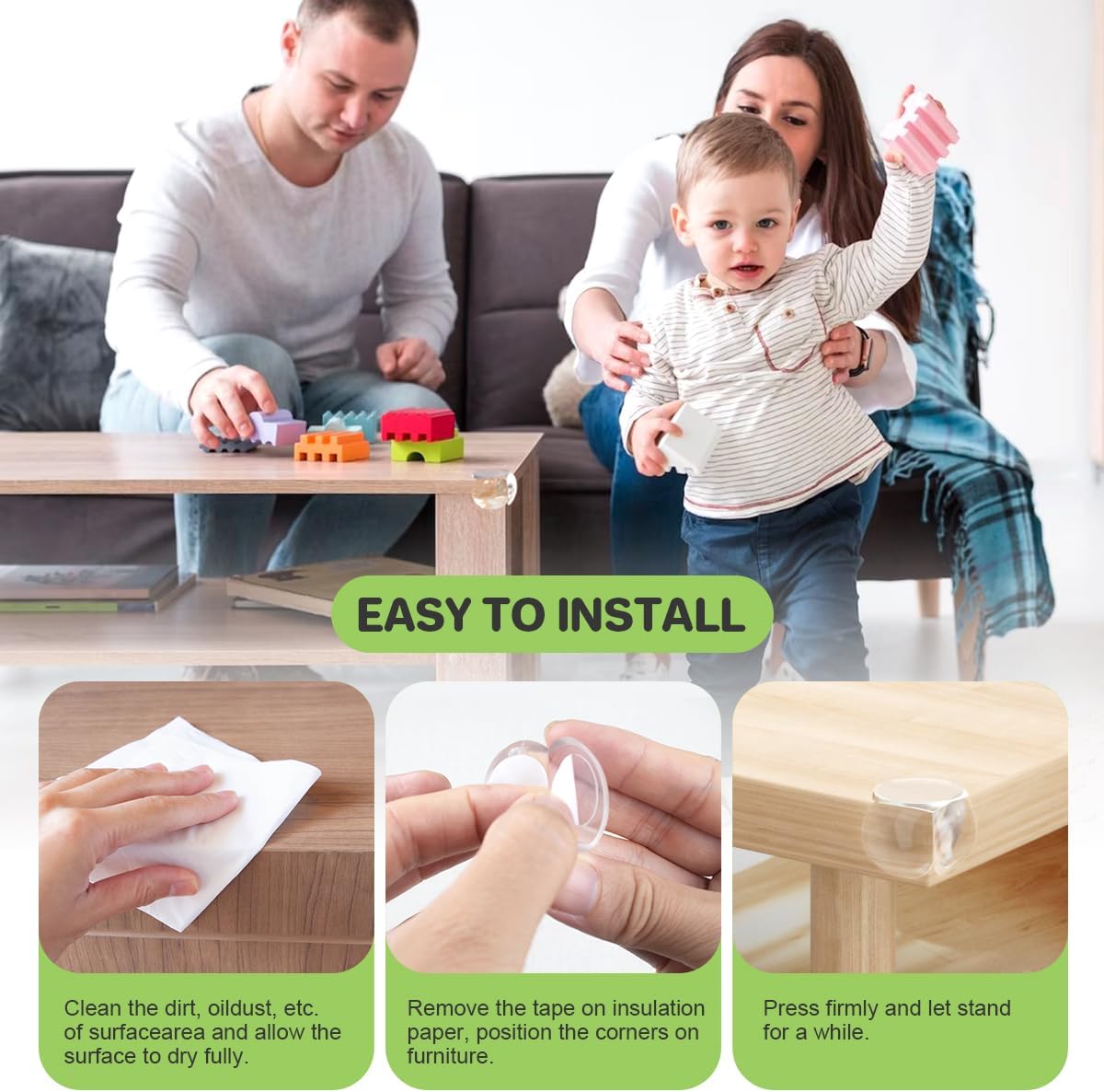 30 Pcs Clear Baby Corner Protectors, L-Shaped & Spherical Baby Proof Guards | Soft PVC Table Corner Covers for Safety on Tables, Cabinets, Shelves, Furniture Edge Guards, Safety Bumpers for Home(14L&16R)