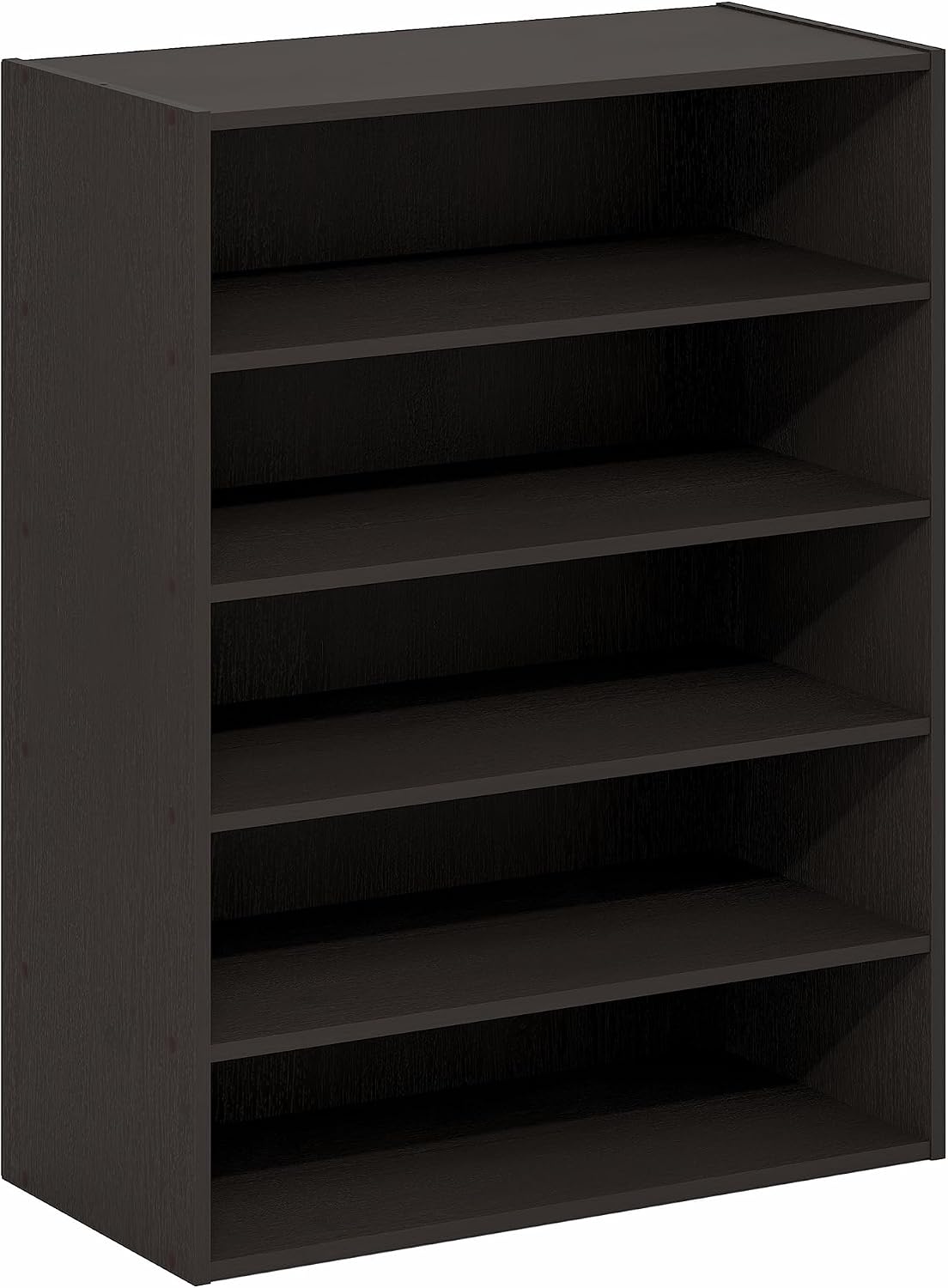 5-Tier Shoe Organizer, Stackable Shoe Rack, Shoe Storage, 11.4 x 24.2 x 31.5, for Office, Closet Entryway, Garage, Dark Oak