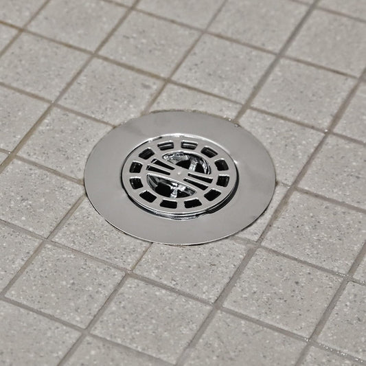 Danco Snap-in Shower Drain Cover with in-Drain Hair Catcher, 4-1/4" Round, White Strainer, (10533)