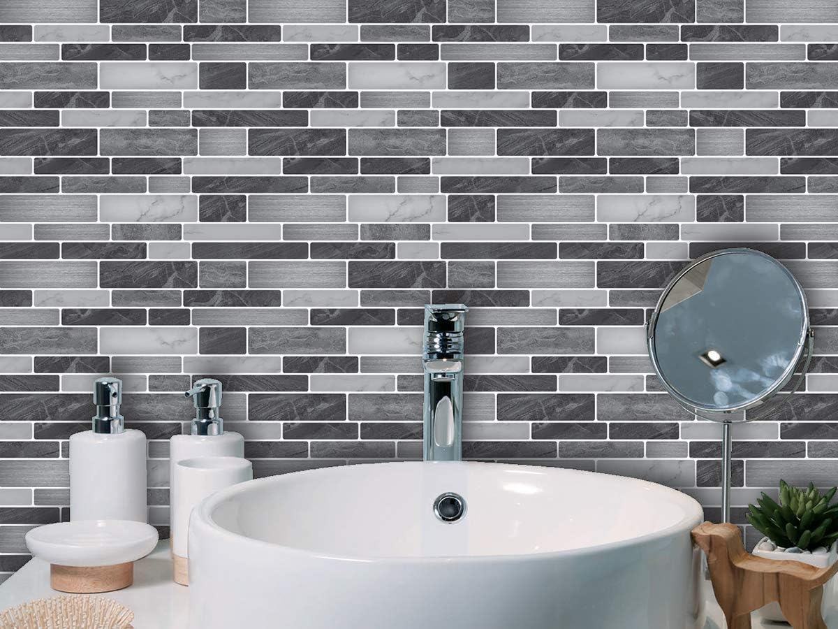 Art3d 10-Sheet Kitchen Backsplash Tiles Peel and Stick, Self Adhesive Wall Tile Sticker for Kitchen Island Bathroom Laundry Room RV Renter 12" x 12" - Jade Green
