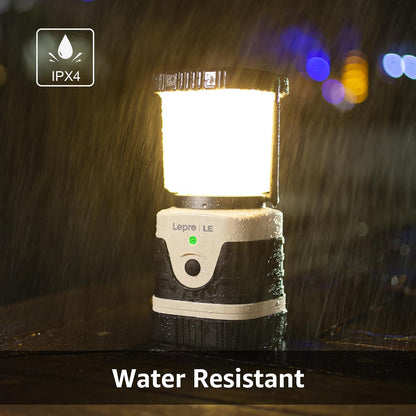 Lepro 1000LM LED Camping Lantern Rechargeable, 4400mAh Green Tent Light with 4 Light Modes, Waterproof Lantern Flashlight for Hurricane Emergency, Camping Essentials, USB Cable Included
