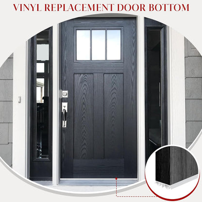 2 Pcs 36" Double Bubble Kerf Door Sweep, 1-3/4" Wide Weatherstrip Seal for Exterior Doors, Draft Stopper for Energy Saving, Windproof & Dustproof Door Bottom Seal